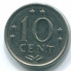 10 CENTS 1970 NETHERLANDS ANTILLES Nickel Colonial Coin #S13376.U.A - Netherlands Antilles