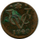 1743 HOLLAND VOC DUIT NIEDERLANDE OSTINDIEN Koloniale Münze #VOC1399.11.D.A - Niederländisch-Indien