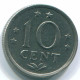 10 CENTS 1970 NIEDERLÄNDISCHE ANTILLEN Nickel Koloniale Münze #S13337.D.A - Nederlandse Antillen