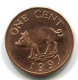 1 CENT 1997 BERMUDA Coin UNC #W11409.U.A - Bermuda