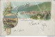 Ba228 Cartolina Ricordo Di Pallanza  Gruss Verbania Piemonte 1902 Bella!! - Biella