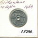 10 LEPTA 1964 GRECIA GREECE Moneda #AY296.E.A - Grecia