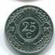 25 CENTS 1990 NIEDERLÄNDISCHE ANTILLEN Nickel Koloniale Münze #S11268.D.A - Netherlands Antilles
