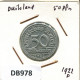 50 PFENNIG 1922 D ALEMANIA Moneda GERMANY #DB978.E.A - 50 Renten- & 50 Reichspfennig