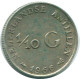 1/10 GULDEN 1966 ANTILLAS NEERLANDESAS PLATA Colonial Moneda #NL12765.3.E.A - Netherlands Antilles