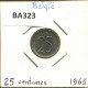 25 CENTIMES 1965 DUTCH Text BELGIEN BELGIUM Münze #BA323.D.A - 25 Cent