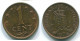 1 CENT 1974 NETHERLANDS ANTILLES Bronze Colonial Coin #S10673.U.A - Niederländische Antillen