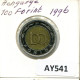 100 FORINT 1996 HUNGRÍA HUNGARY Moneda BIMETALLIC #AY541.E.A - Hungary