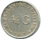 1/4 GULDEN 1965 ANTILLES NÉERLANDAISES ARGENT Colonial Pièce #NL11324.4.F.A - Netherlands Antilles