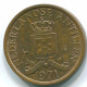 1 CENT 1971 ANTILLAS NEERLANDESAS Bronze Colonial Moneda #S10609.E.A - Antilles Néerlandaises