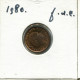 1 CENT 1980 INÉERLANDAIS NETHERLANDS Pièce #AU422.F.A - 1948-1980 : Juliana