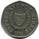 50 CENTS 1993 CHIPRE CYPRUS Moneda #AP306.E.A - Chipre