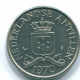 25 CENTS 1970 NETHERLANDS ANTILLES Nickel Colonial Coin #S11450.U.A - Antilles Néerlandaises