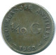 1/10 GULDEN 1962 NETHERLANDS ANTILLES SILVER Colonial Coin #NL12431.3.U.A - Nederlandse Antillen