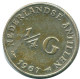 1/4 GULDEN 1967 NIEDERLÄNDISCHE ANTILLEN SILBER Koloniale Münze #NL11594.4.D.A - Antilles Néerlandaises