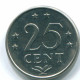 25 CENTS 1971 ANTILLES NÉERLANDAISES Nickel Colonial Pièce #S11591.F.A - Antilles Néerlandaises