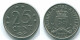 25 CENTS 1970 ANTILLAS NEERLANDESAS Nickel Colonial Moneda #S11420.E.A - Nederlandse Antillen