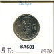 5 FRANCS 1969 DUTCH Text BÉLGICA BELGIUM Moneda #BA601.E.A - 5 Francs