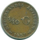 1/10 GULDEN 1957 ANTILLAS NEERLANDESAS PLATA Colonial Moneda #NL12185.3.E.A - Netherlands Antilles