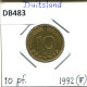 10 PFENNIG 1992 F BRD ALEMANIA Moneda GERMANY #DB483.E.A - 10 Pfennig