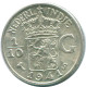 1/10 GULDEN 1941 S NETHERLANDS EAST INDIES SILVER Colonial Coin #NL13567.3.U.A - Nederlands-Indië