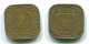 5 CENTS 1972 SURINAM NIEDERLANDE Nickel-Brass Koloniale Münze #S13051.D.A - Surinam 1975 - ...
