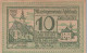 10 HELLER 1920 Stadt ASCHBACH Niedrigeren Österreich Notgeld Banknote #PF341 - [11] Local Banknote Issues