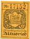 1 PFENNIG 1920 Stadt ALTUSRIED Bavaria DEUTSCHLAND Notgeld Papiergeld Banknote #PL521 - [11] Emisiones Locales