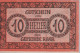10 HELLER 1920 Stadt RAAB Oberösterreich Österreich UNC Österreich Notgeld Banknote #PH451 - [11] Local Banknote Issues