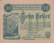 10 HELLER 1920 Stadt PURKERSDORF Niedrigeren Österreich Notgeld Papiergeld Banknote #PG976 - Lokale Ausgaben