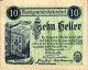 10 HELLER 1920 Stadt PURKERSDORF Niedrigeren Österreich Notgeld Papiergeld Banknote #PG976 - Lokale Ausgaben