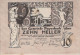 10 HELLER 1920 Stadt PAYERBACH Niedrigeren Österreich Notgeld Banknote #PE294 - [11] Local Banknote Issues