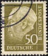 RFA Poste Obl Yv: 125A/128B Theodor Heuss Papier Blanc (cachet Rond) - Gebraucht