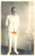 Souvenir Photo Postcard Elegant Man White Suit Moustache - Photographs