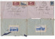 ALGERIE -1938 - Lot De 4 Enveloppes - D'UZES-le-DUC -ORAN - Aff. Divers + 2 Vignettes Militaires -U.C.C (plis) - Storia Postale