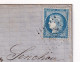 Lettre 1873 Cérès Castelmoron Lot Et Garonne Casseneuil Adrien Senchou - 1871-1875 Ceres