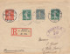 Frankreich 1919 Rekobrief Semeuse Von NEUDORF (Kr. Mülhausen) Elsass Alsace Nach Bale, Controle 99 !!! - Covers & Documents