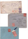 ALGERIE -1933/36-1946- Lot De 5 Enveloppes- Sans Cor.  - Aff. Divers D'Algérie + Taxe - - Storia Postale