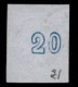 Grece N° 0021 Tête De Mercure Bleu 20 L Chiffre 20 Au Verso - Used Stamps