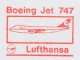 Meter Cut Netherlands 1990 Boeing Jet 747 - Lufthansa - Airplanes