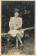 Souvenir Photo Postcard Elegant Woman Hat Smile - Photographie