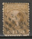 1867 Koning Willem III 50 Ct. Type I Dent. 12,75x11,75  NVPH 12-IA . Cat € 200,- See Two Scans - Used Stamps