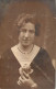 Souvenir Photo Postcard Woman Elegance Necklace Coiffure - Photographs