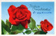 FLOWERS Vintage Ansichtskarte Postkarte CPA #PKE618.DE - Fleurs