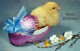 OSTERN HUHN EI Vintage Ansichtskarte Postkarte CPA #PKE429.DE - Easter