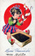 OSTERN KINDER HUHN EI Vintage Ansichtskarte Postkarte CPA #PKE304.DE - Ostern
