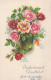 FLOWERS Vintage Ansichtskarte Postkarte CPA #PKE497.DE - Blumen