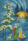 Jungfrau Maria Madonna Jesuskind Weihnachten Religion Vintage Ansichtskarte Postkarte CPSM #PBB835.DE - Vierge Marie & Madones