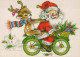 WEIHNACHTSMANN SANTA CLAUS Neujahr Weihnachten Vintage Ansichtskarte Postkarte CPSM #PBB117.DE - Kerstman