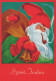 WEIHNACHTSMANN SANTA CLAUS WEIHNACHTSFERIEN Vintage Postkarte CPSM #PAJ737.DE - Kerstman